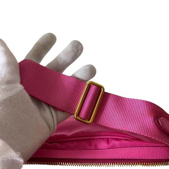 PRADA Pink Canvas Shoulder Bag - Picture 5 of 12